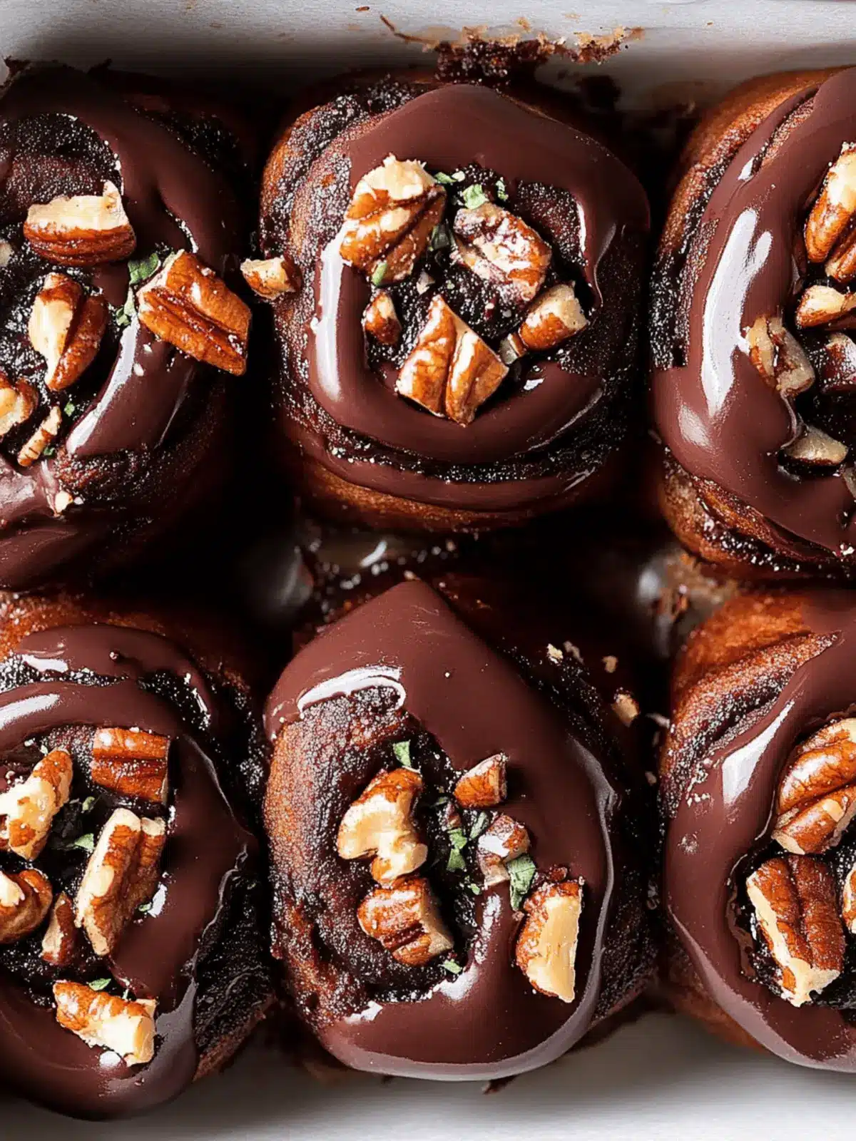 Chocolate Pecan Cinnamon Rolls