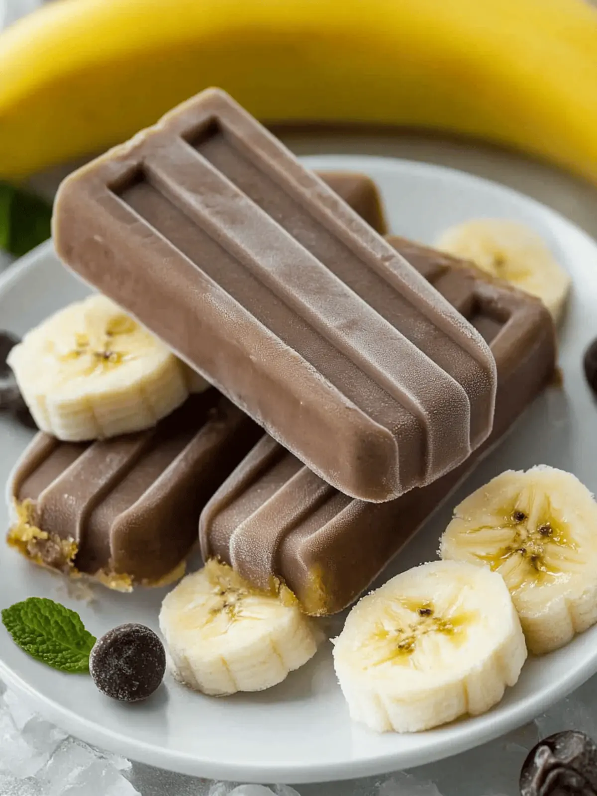 Banana Fudge Popsicles