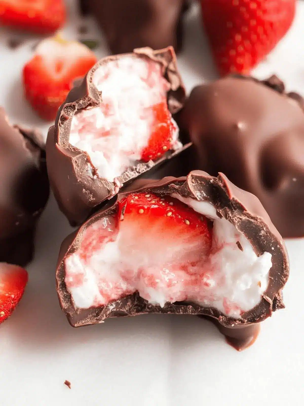 Chocolate Strawberry Yogurt Clusters