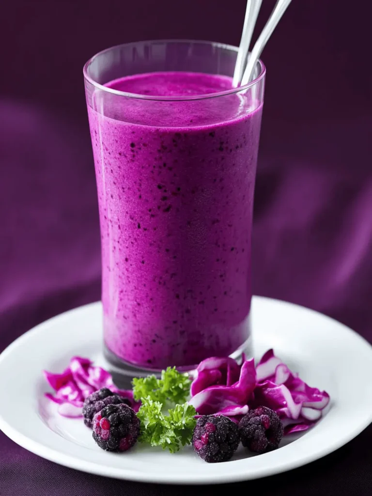 Cabbage and Berry Purple Smoothies