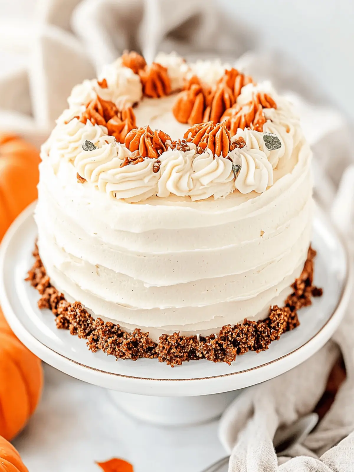 Pumpkin Cake with Cream Cheese Frosting
