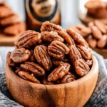 Crockpot Maple Bourbon Candied Pecans