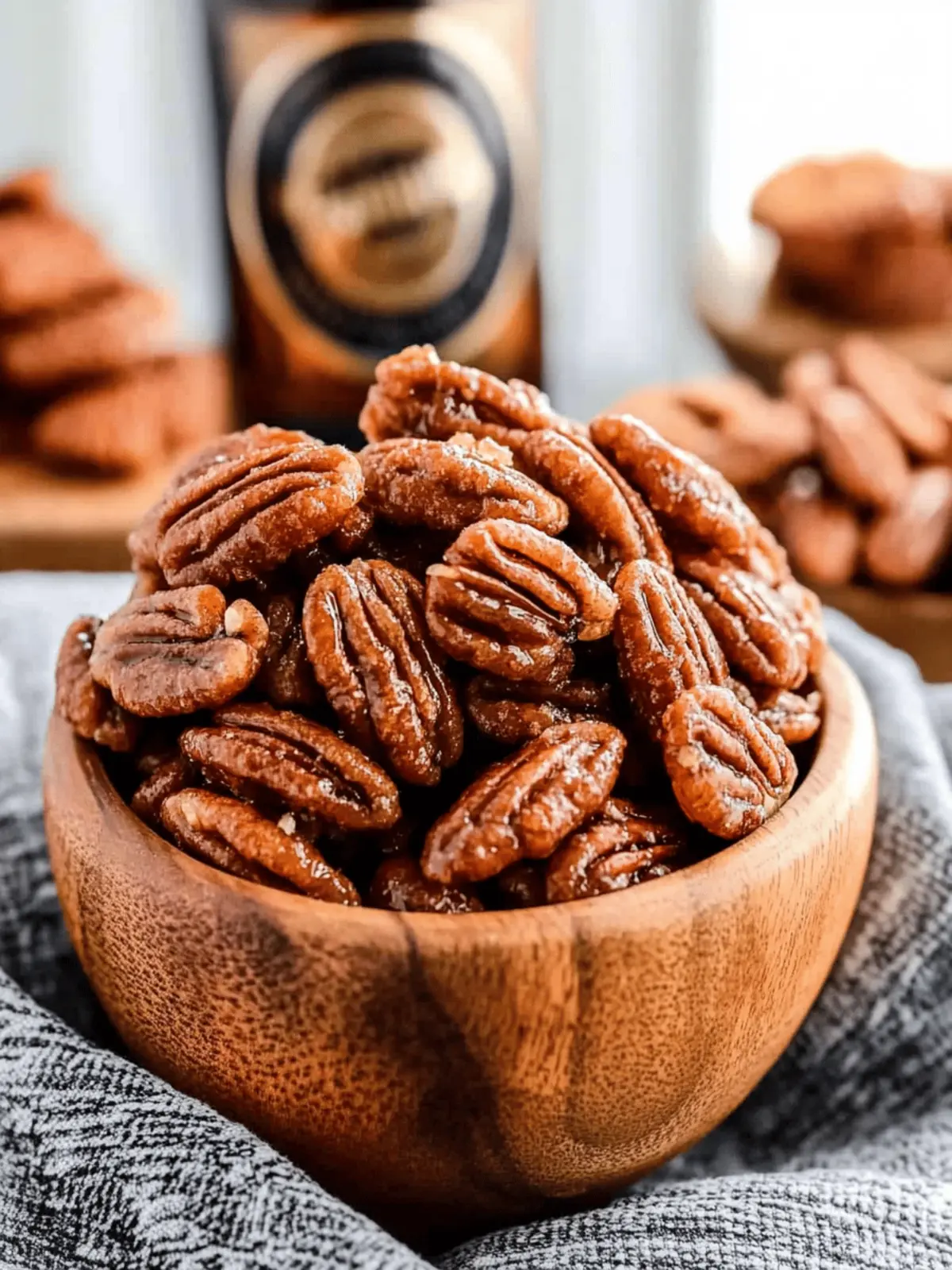 Crockpot Maple Bourbon Candied Pecans