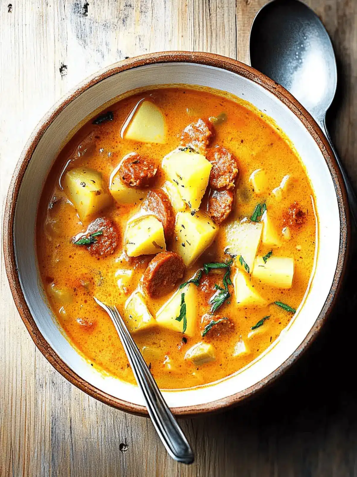 Spanish Potato Soup with Chorizo