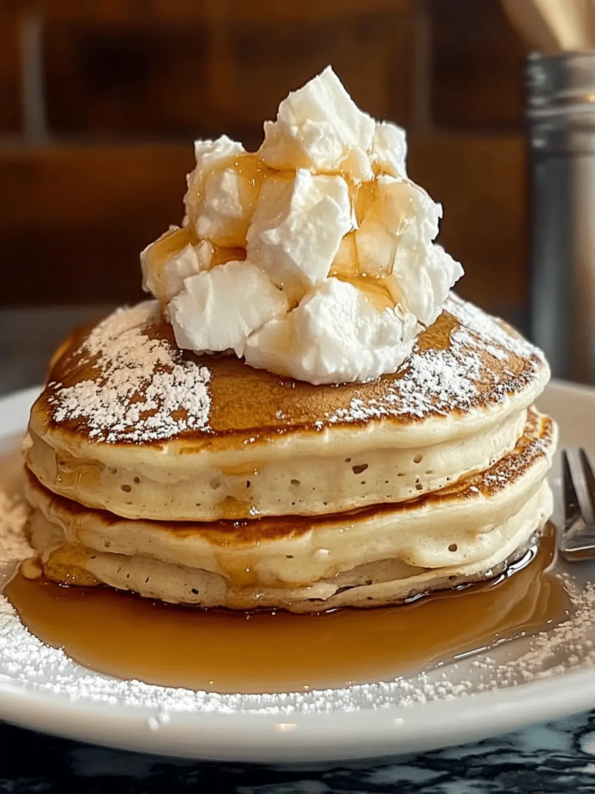 Sweet Coconut Cream Pancakes