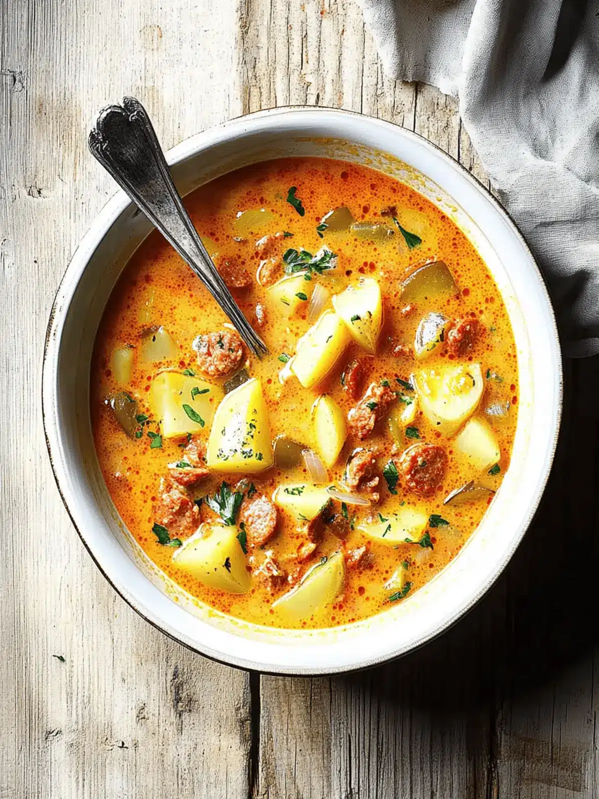 Spanish Potato Soup with Chorizo