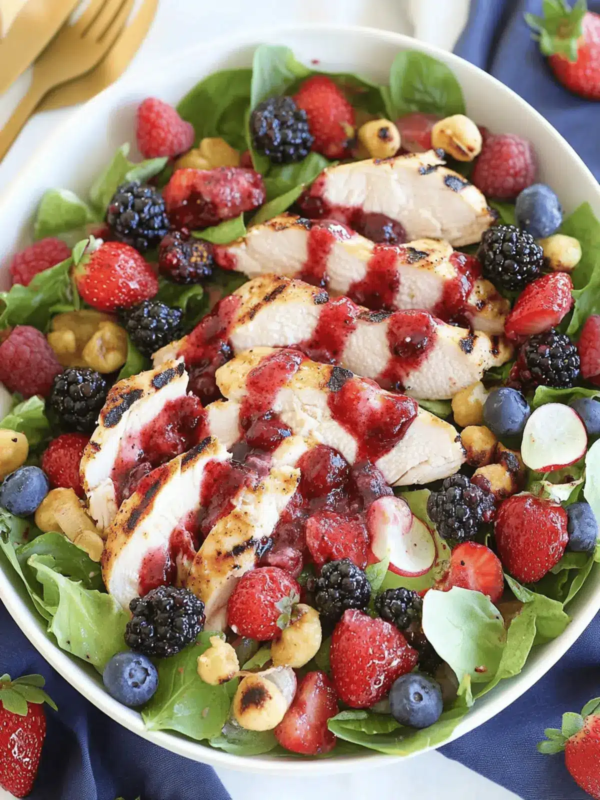 Grilled Chicken & Berry Salad