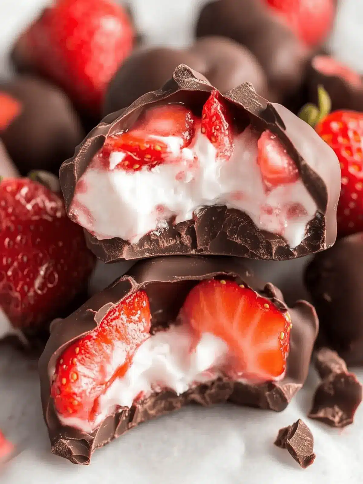 Chocolate Strawberry Yogurt Clusters