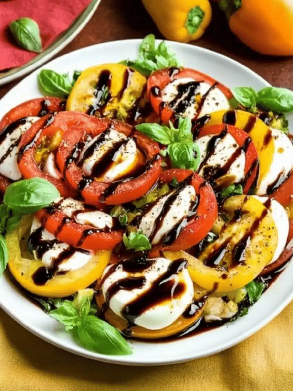 Heirloom Caprese Salad with Balsamic Reduction