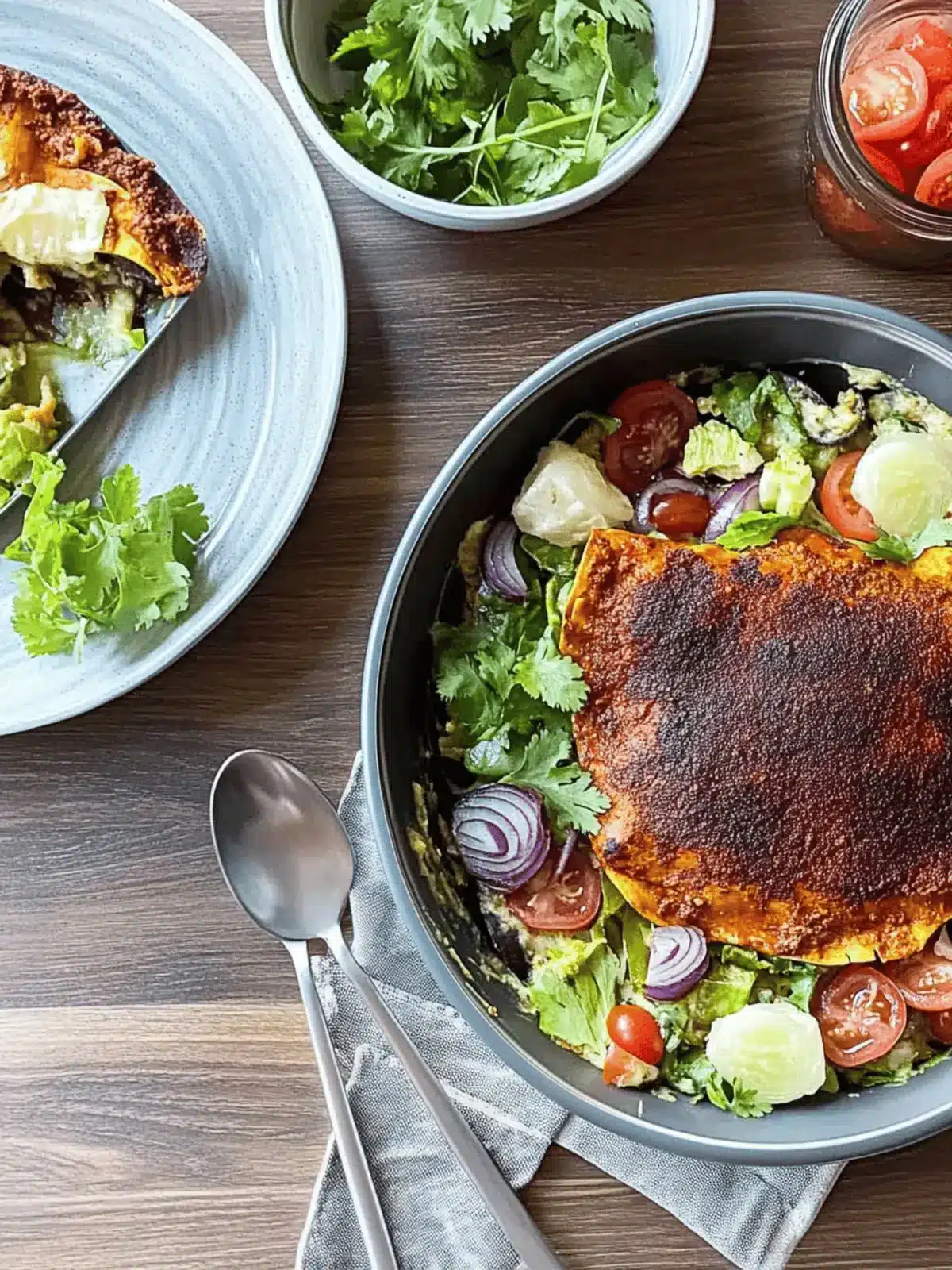 Sweet and Spicy Vegan Enchilada Casserole