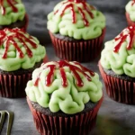 Zombie Brain Cupcakes