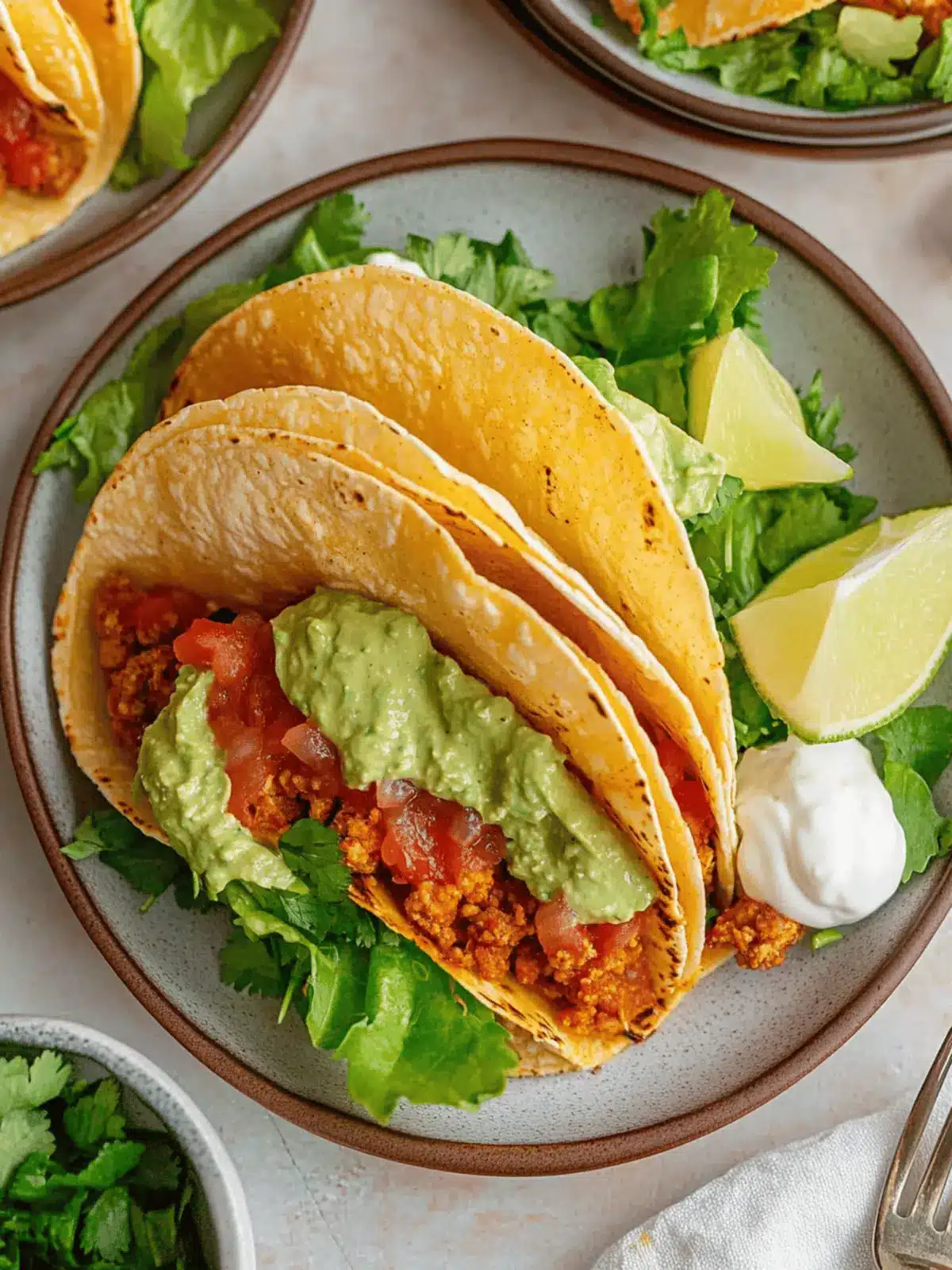 Baked Ground Chicken Tacos