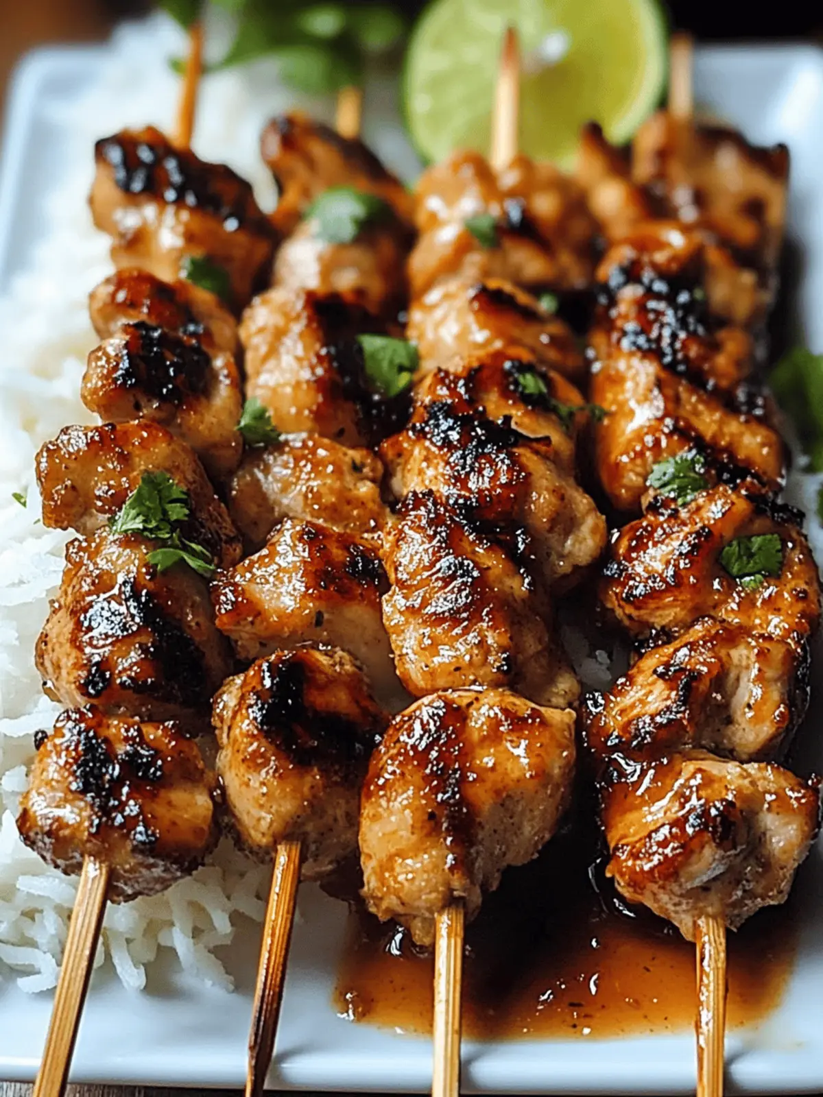 Juicy Coconut-Lime Chicken Skewers