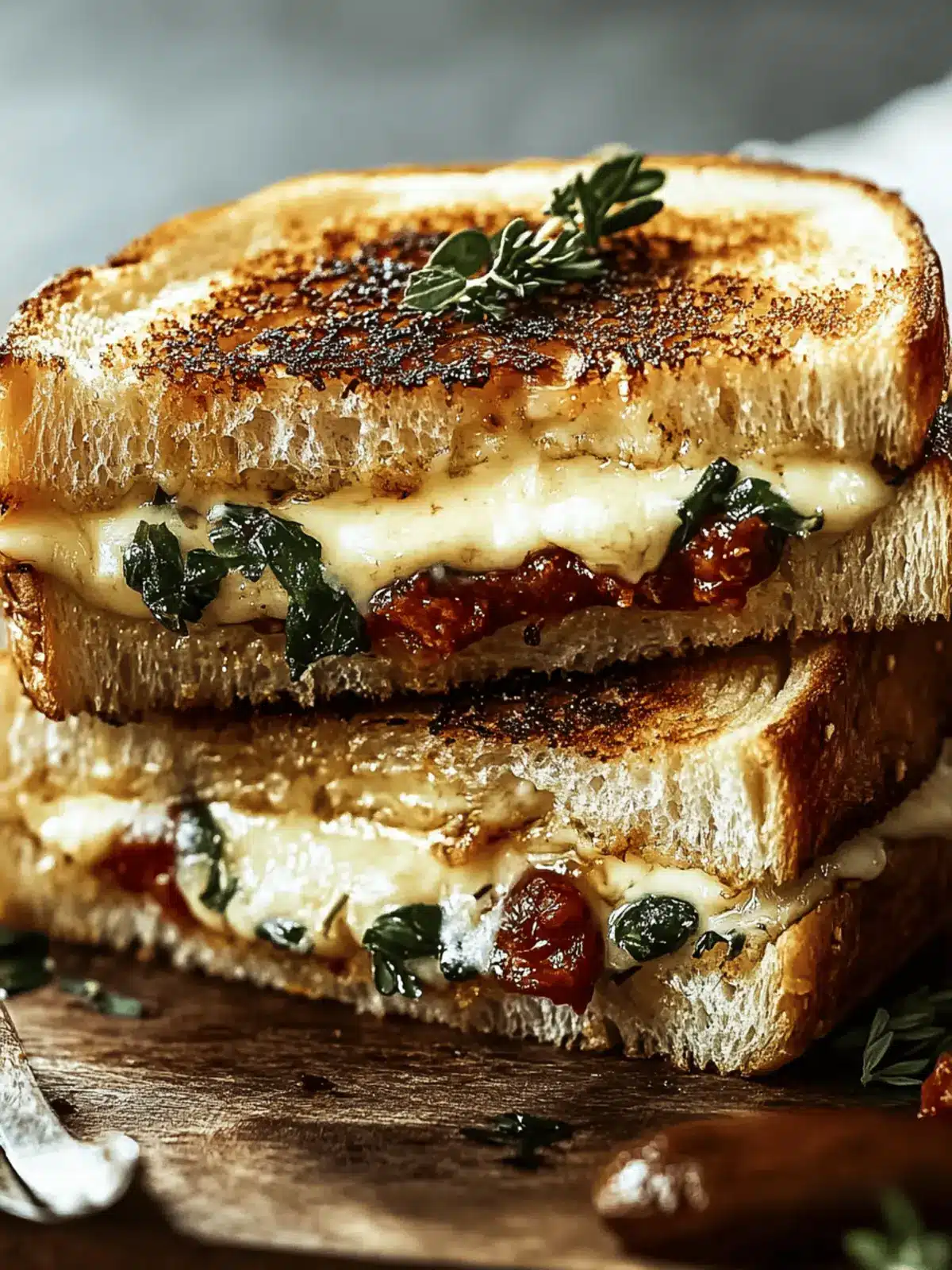 Mediterranean Grilled Cheese Sandwich
