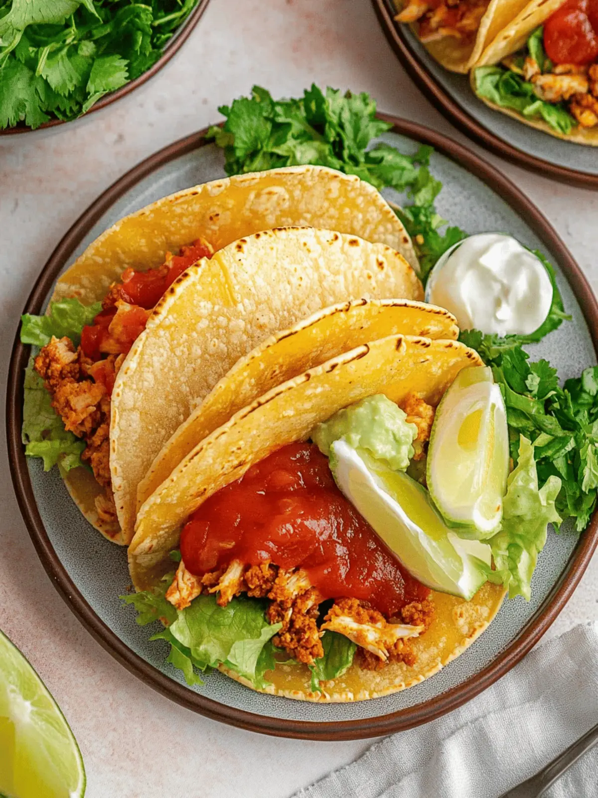 Baked Ground Chicken Tacos