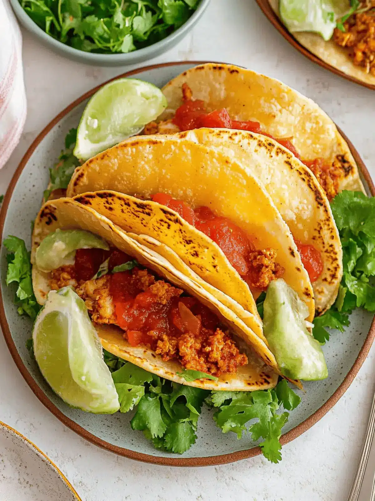Baked Ground Chicken Tacos