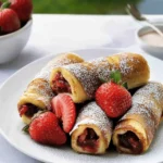 Strawberry Nutella French Toast Roll Ups