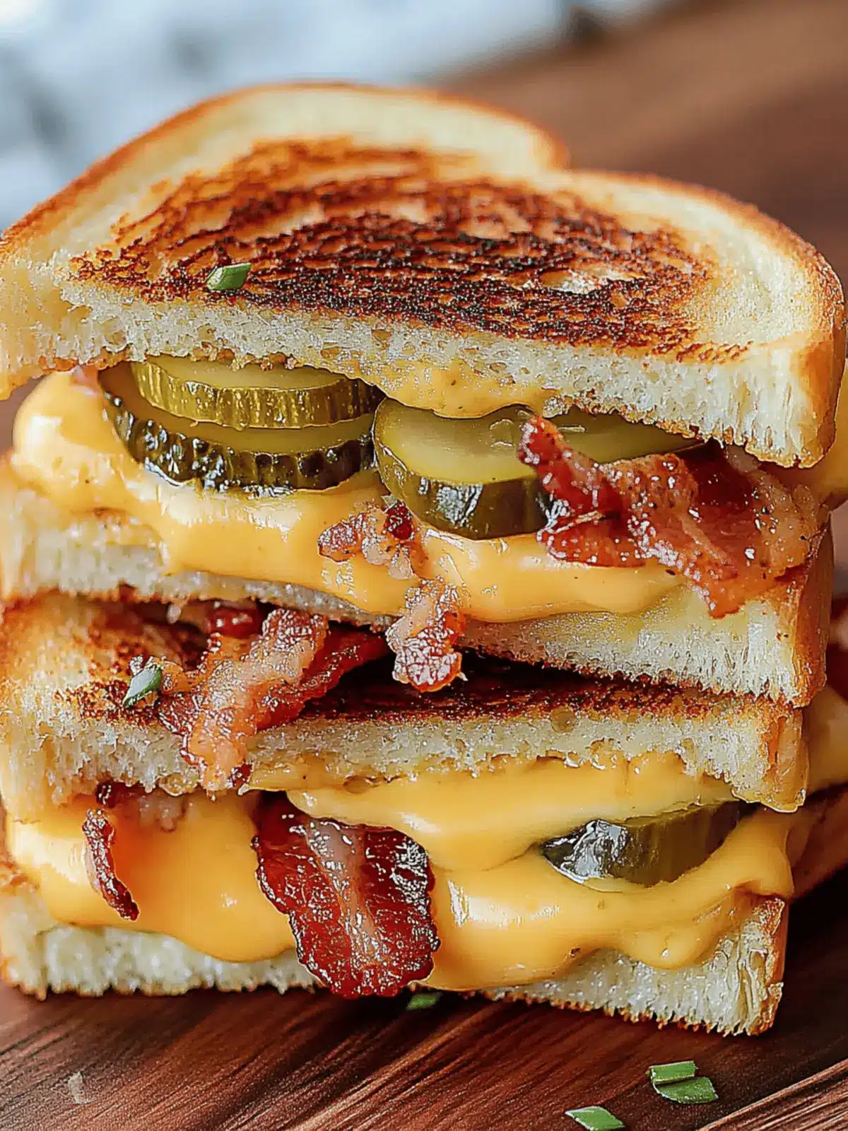 Dill Pickle Bacon Grilled Cheese