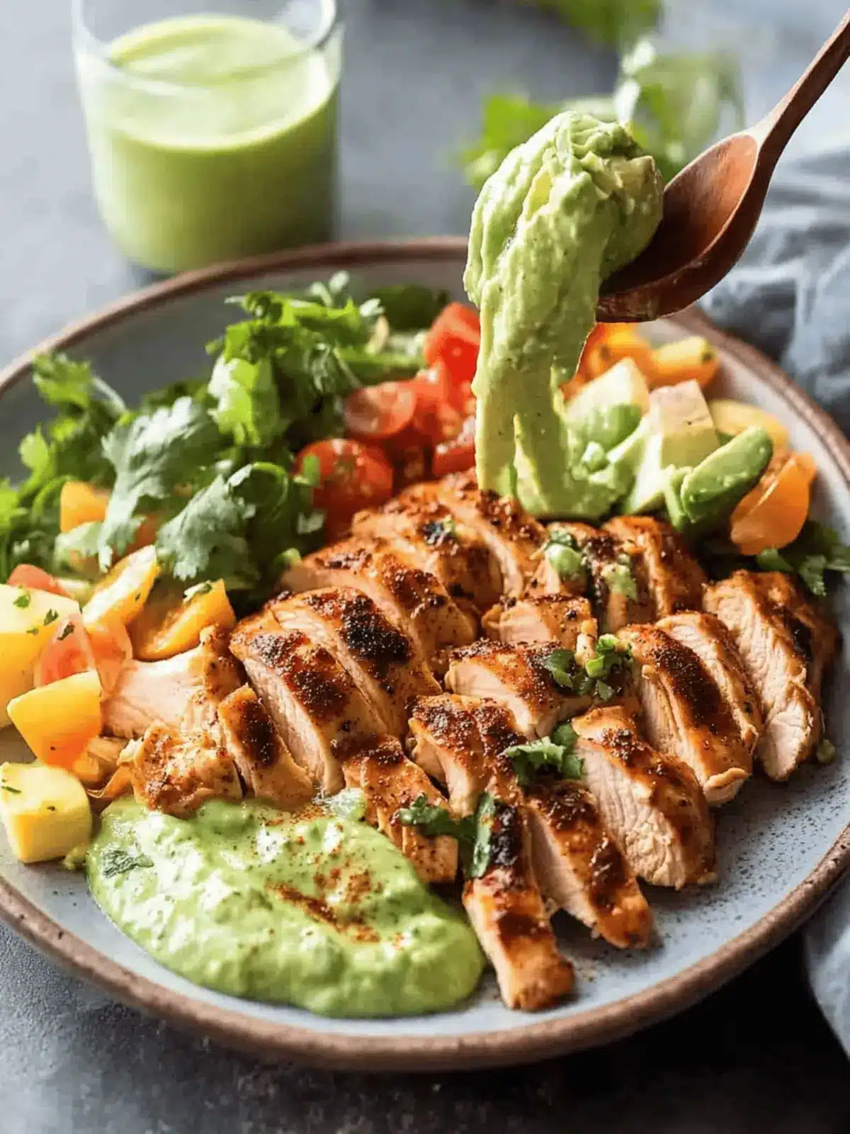Chicken Salad with Avocado Dressing