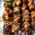 Juicy Coconut-Lime Chicken Skewers