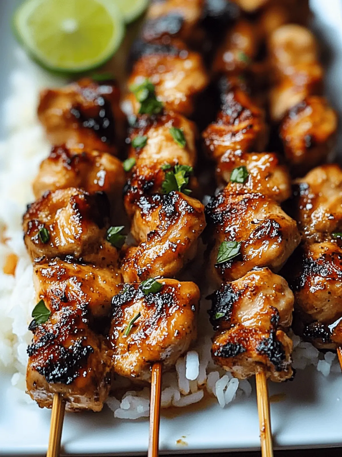 Juicy Coconut-Lime Chicken Skewers