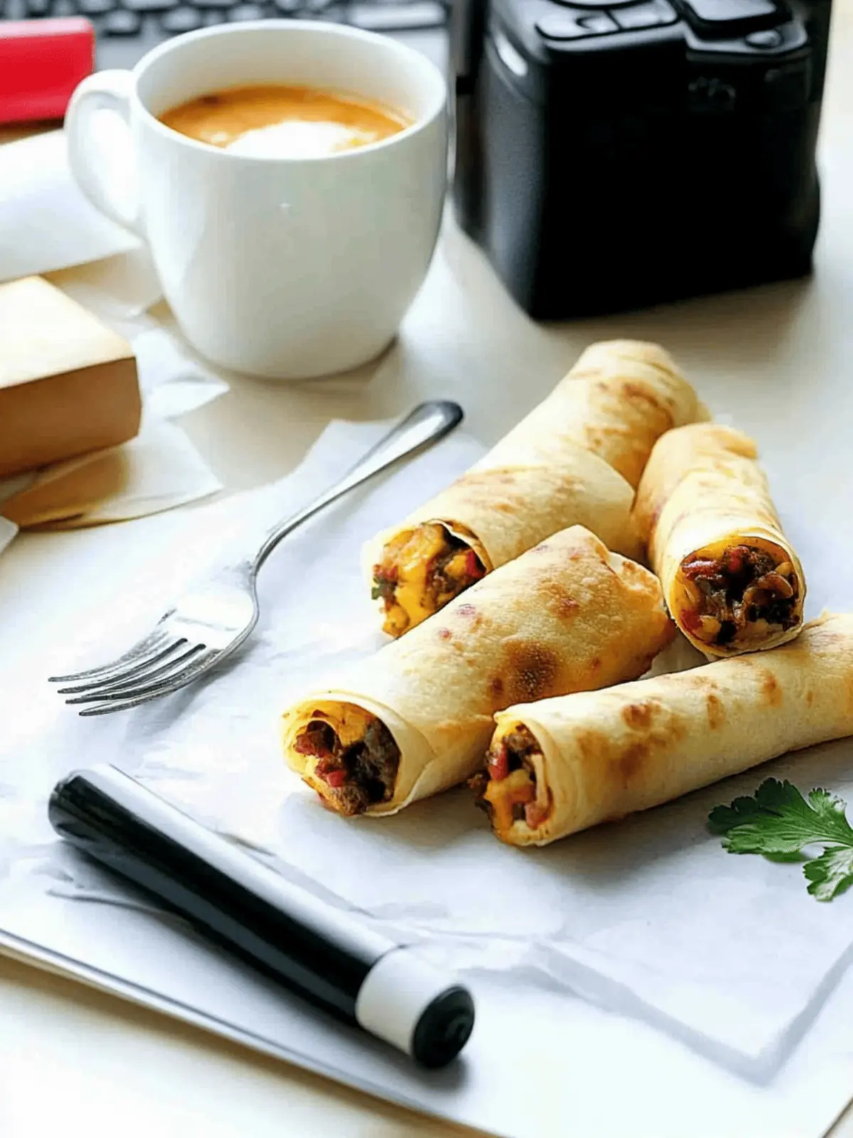 Spicy Italian Breakfast Roll Ups (Breakfast On The Go / Mini Taquitos)