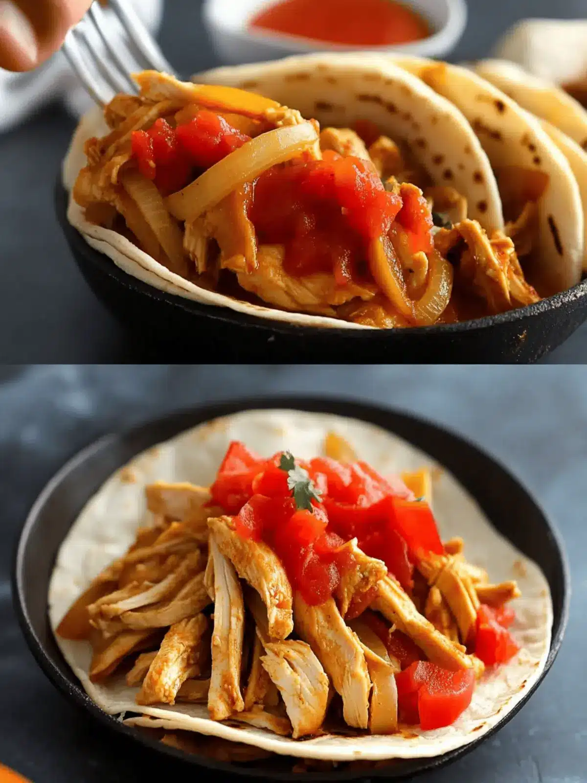 Skillet Chicken Fajitas with Rotisserie Chicken