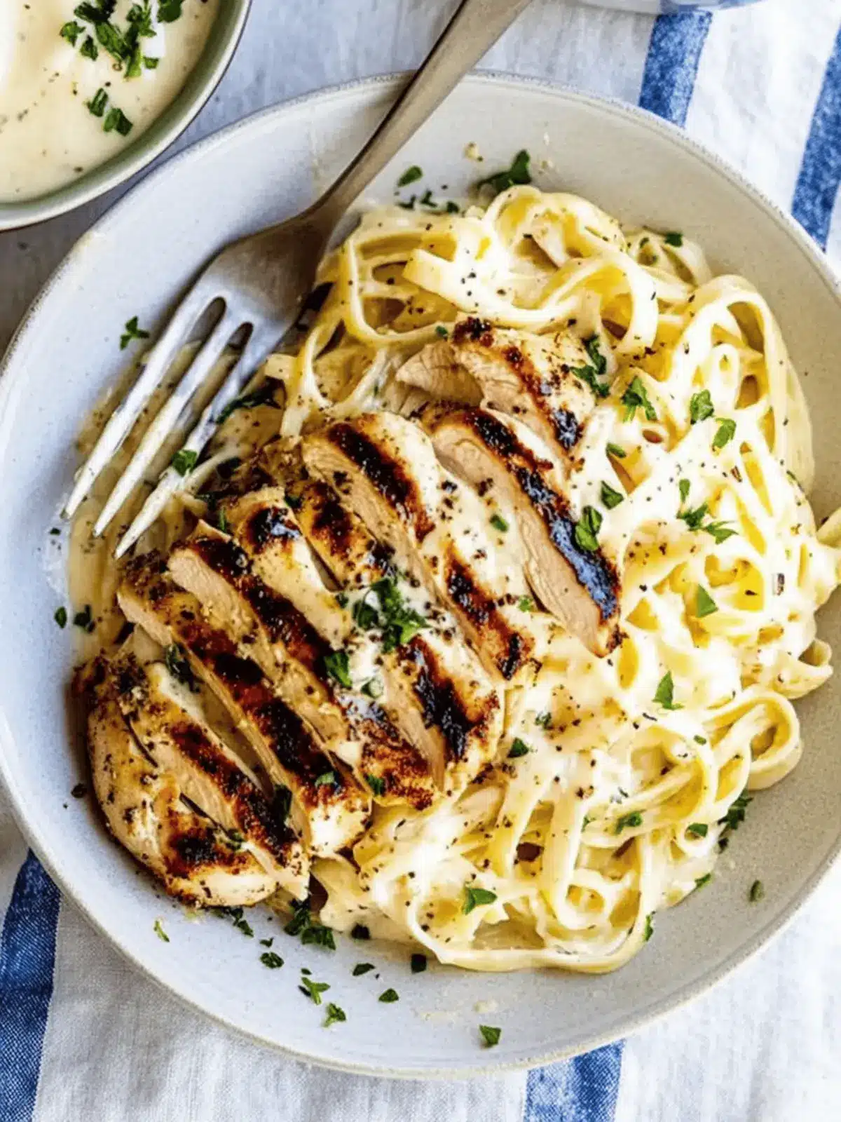 Grilled Chicken Alfredo