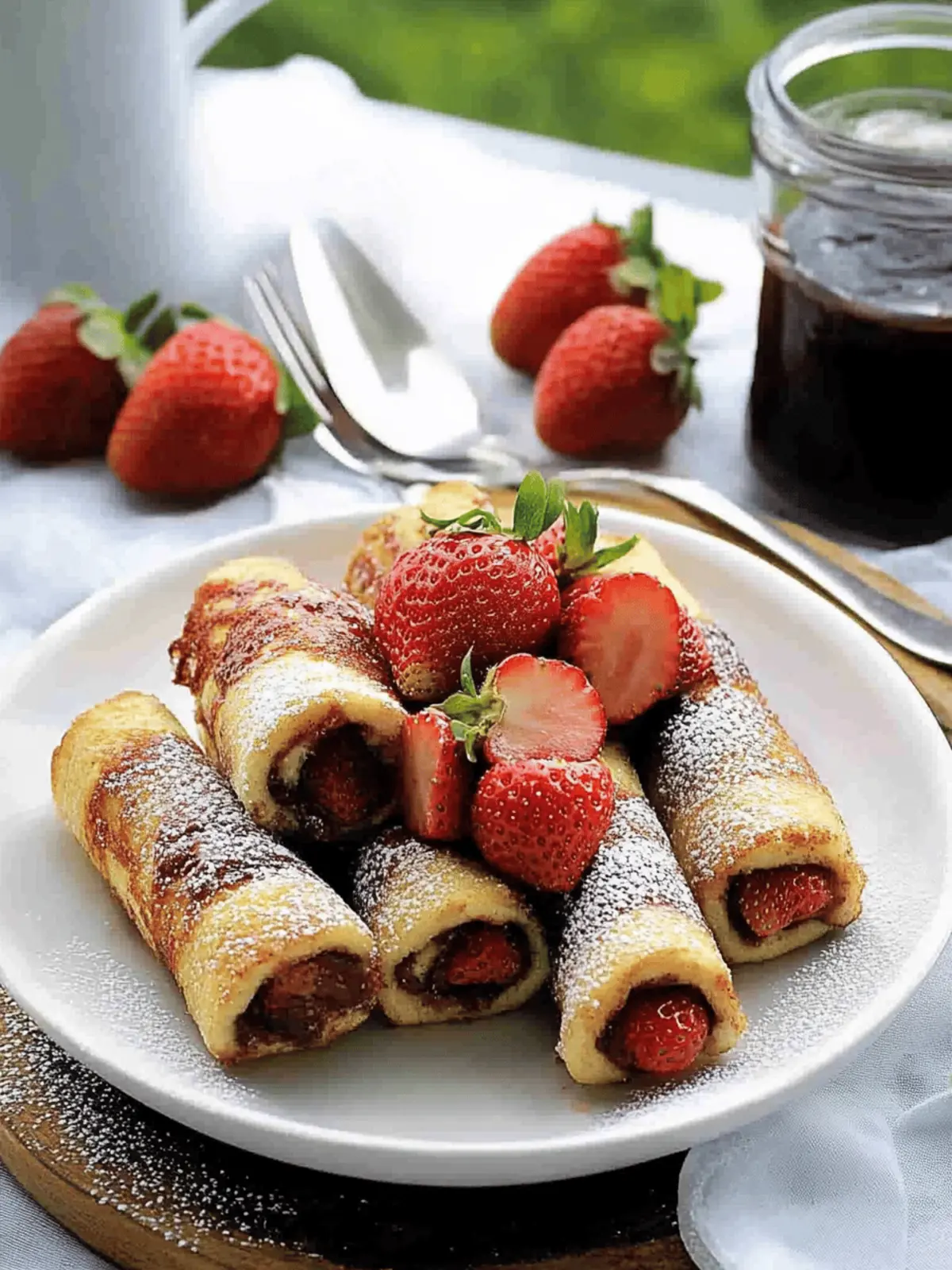 Strawberry Nutella French Toast Roll Ups