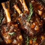 Slow braised lamb shanks