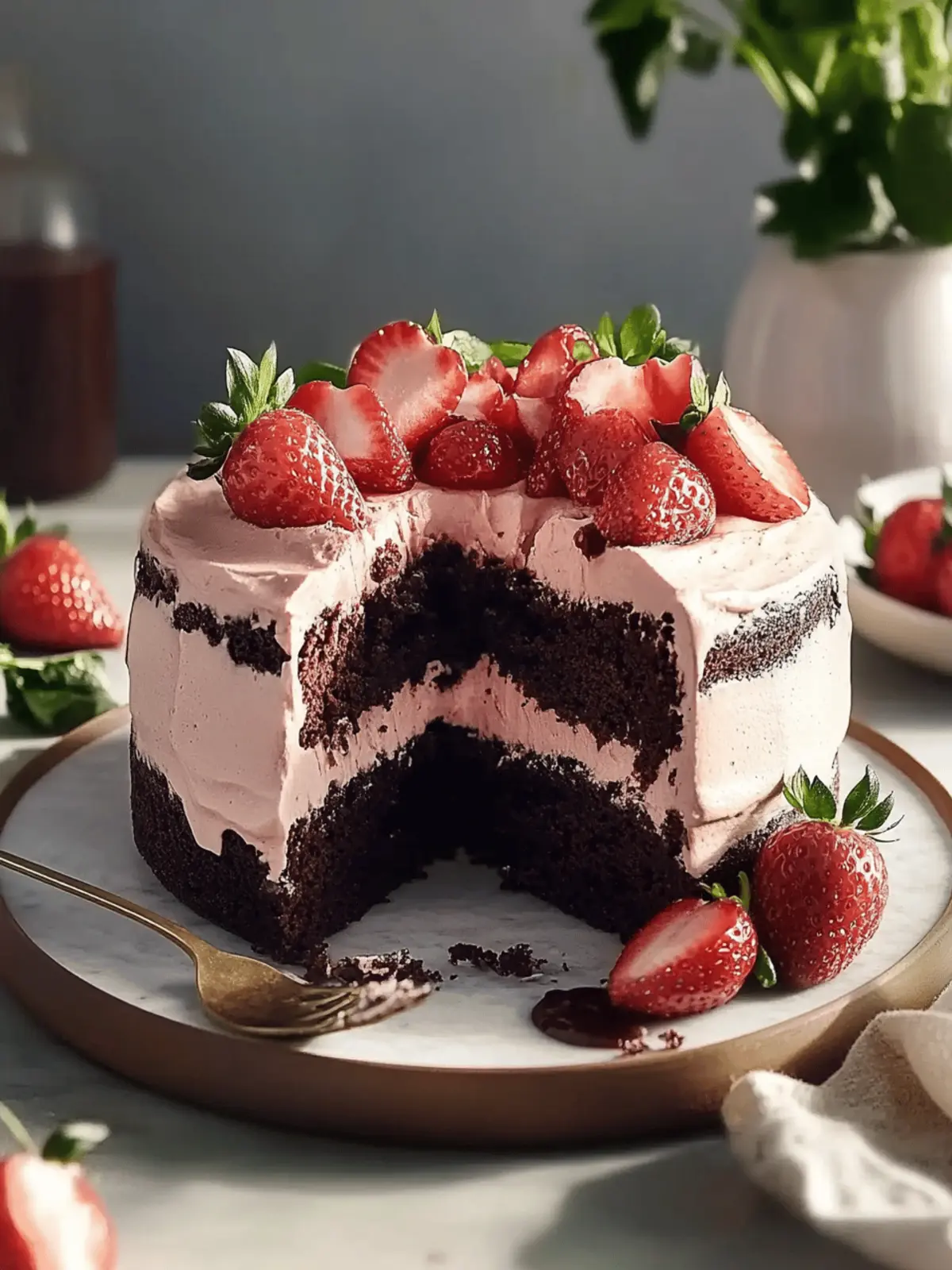 Strawberry Chocolate Cake: A Decadent & Easy Dessert