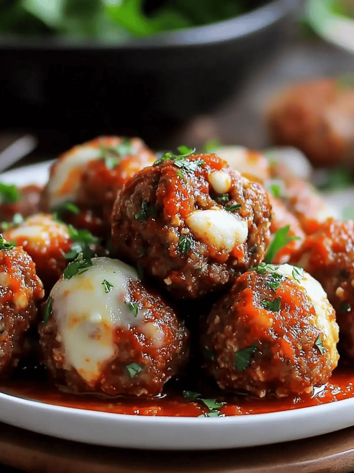Mozzarella Stuffed Meatballs