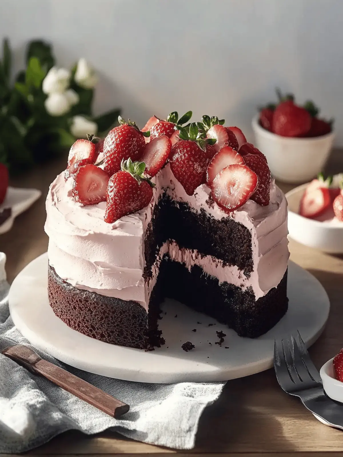 Strawberry Chocolate Cake: A Decadent & Easy Dessert