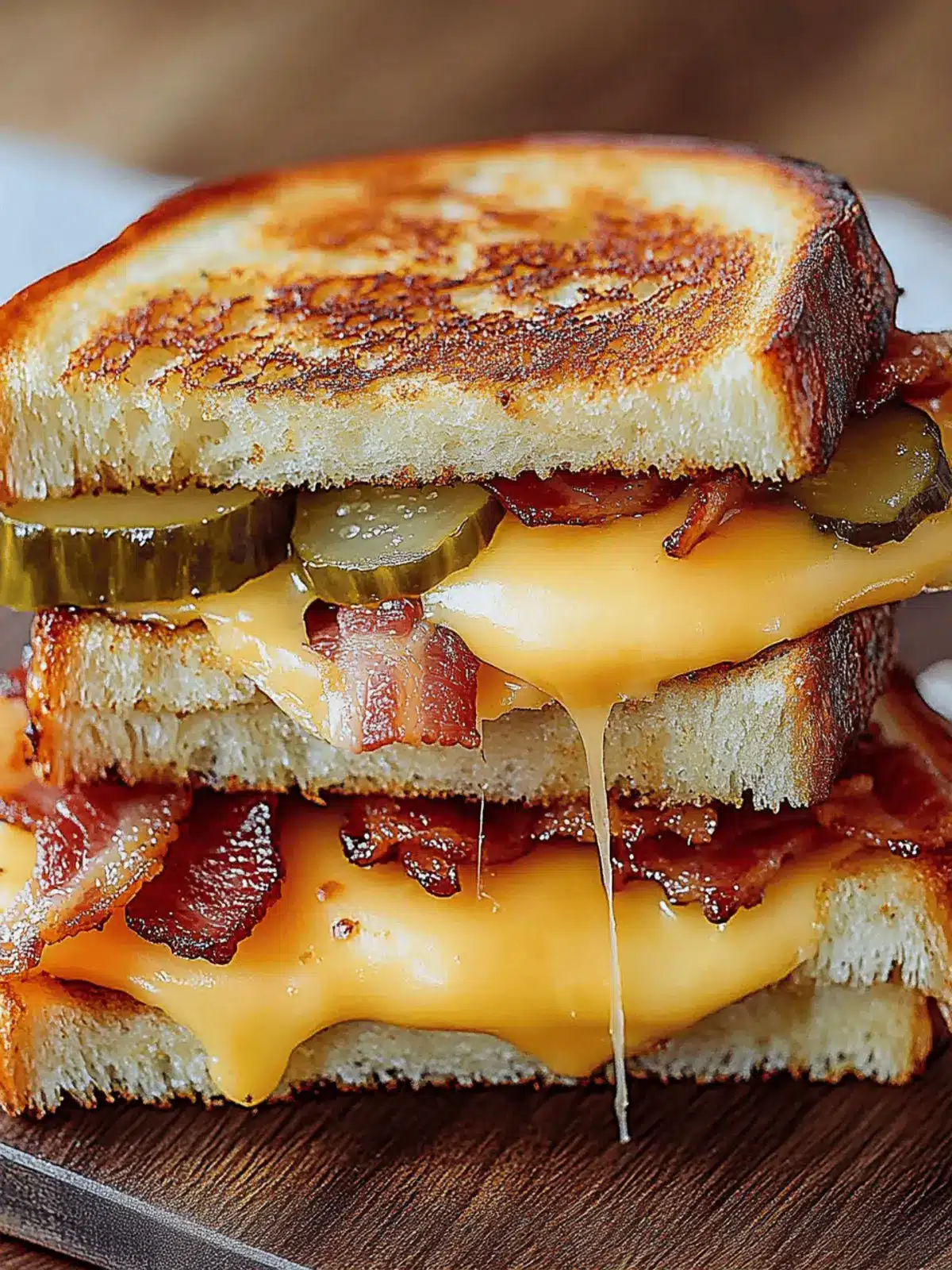 Dill Pickle Bacon Grilled Cheese