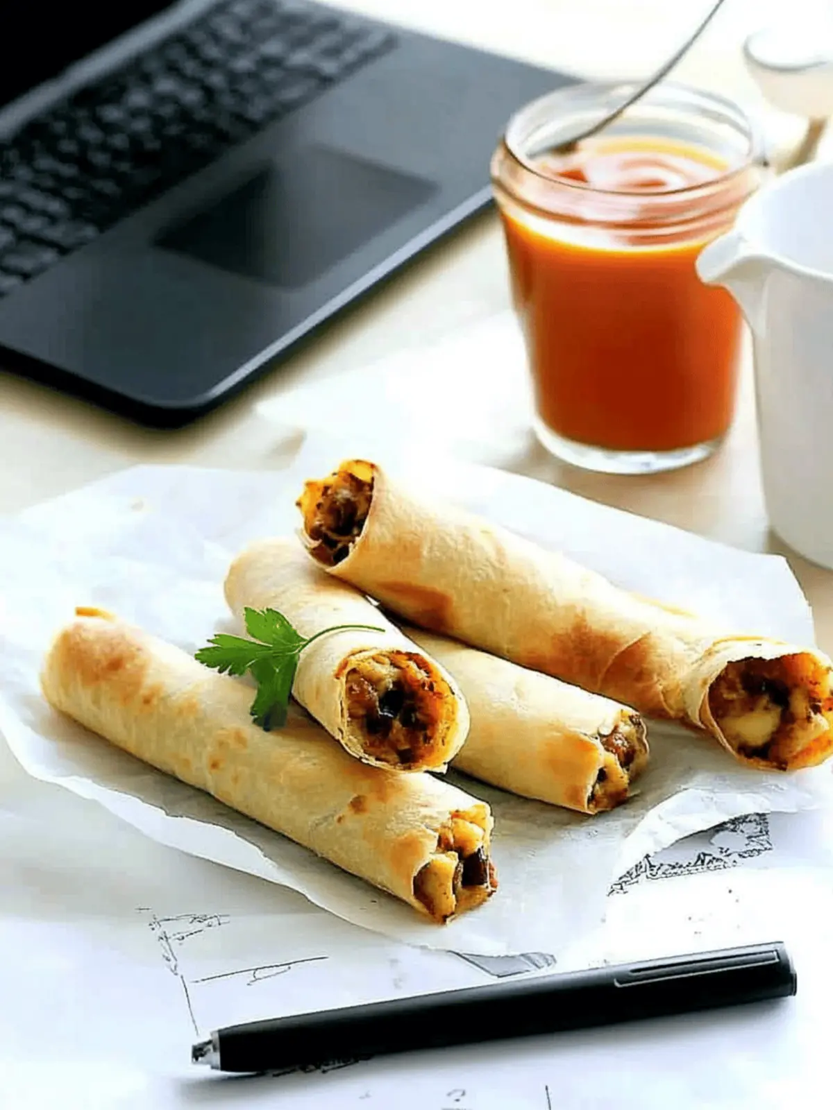 Spicy Italian Breakfast Roll Ups (Breakfast On The Go / Mini Taquitos)