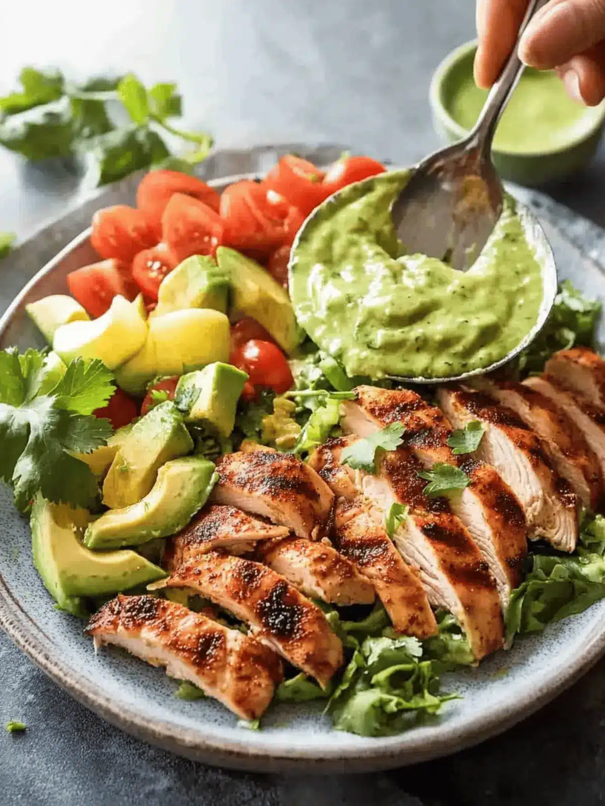Chicken Salad with Avocado Dressing