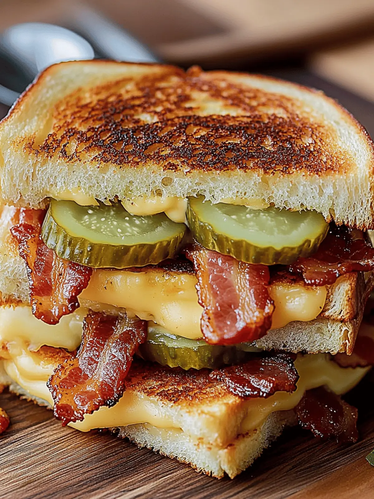 Dill Pickle Bacon Grilled Cheese