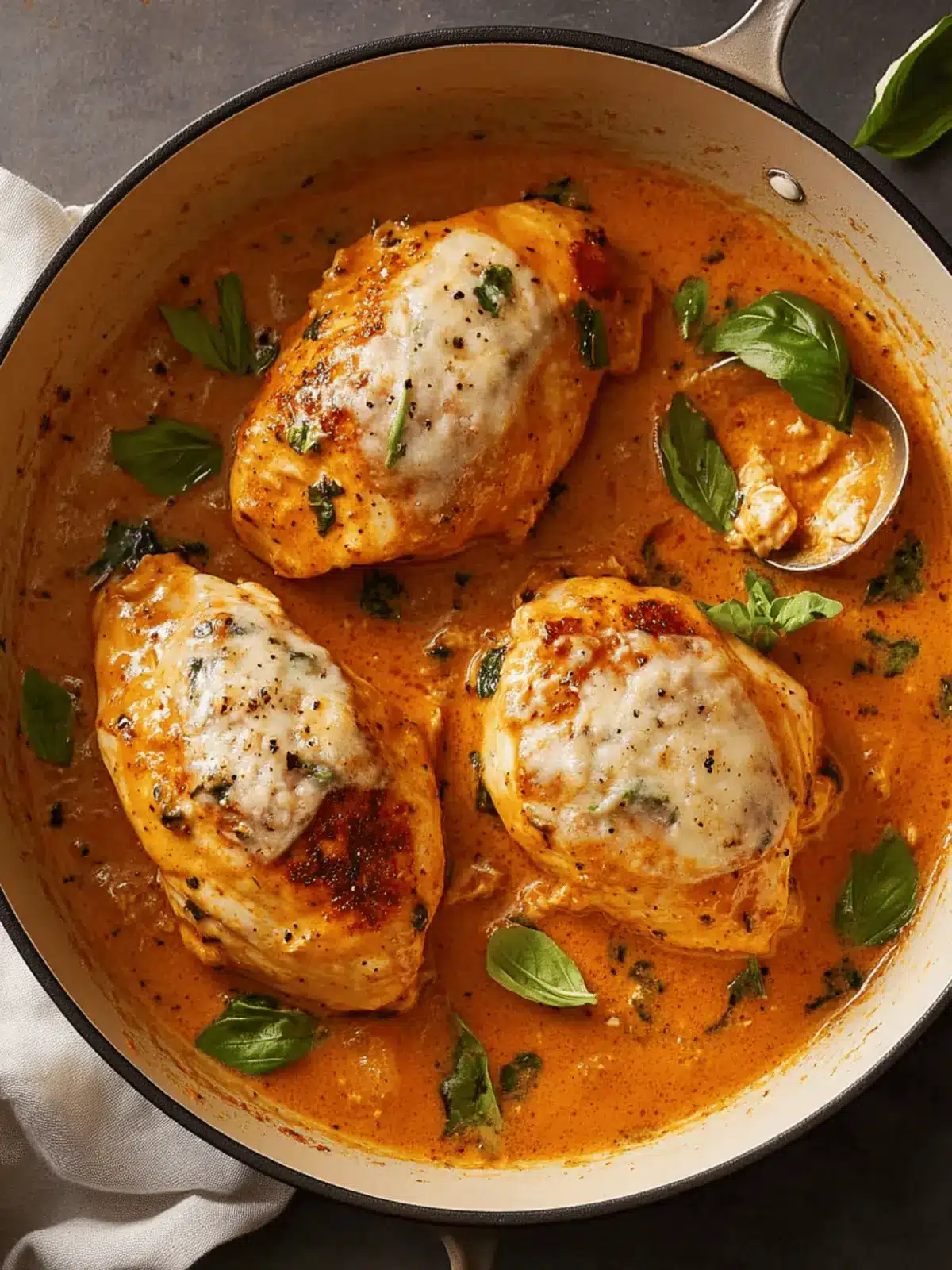 Creamy Pumpkin & Parmesan Chicken Skillet
