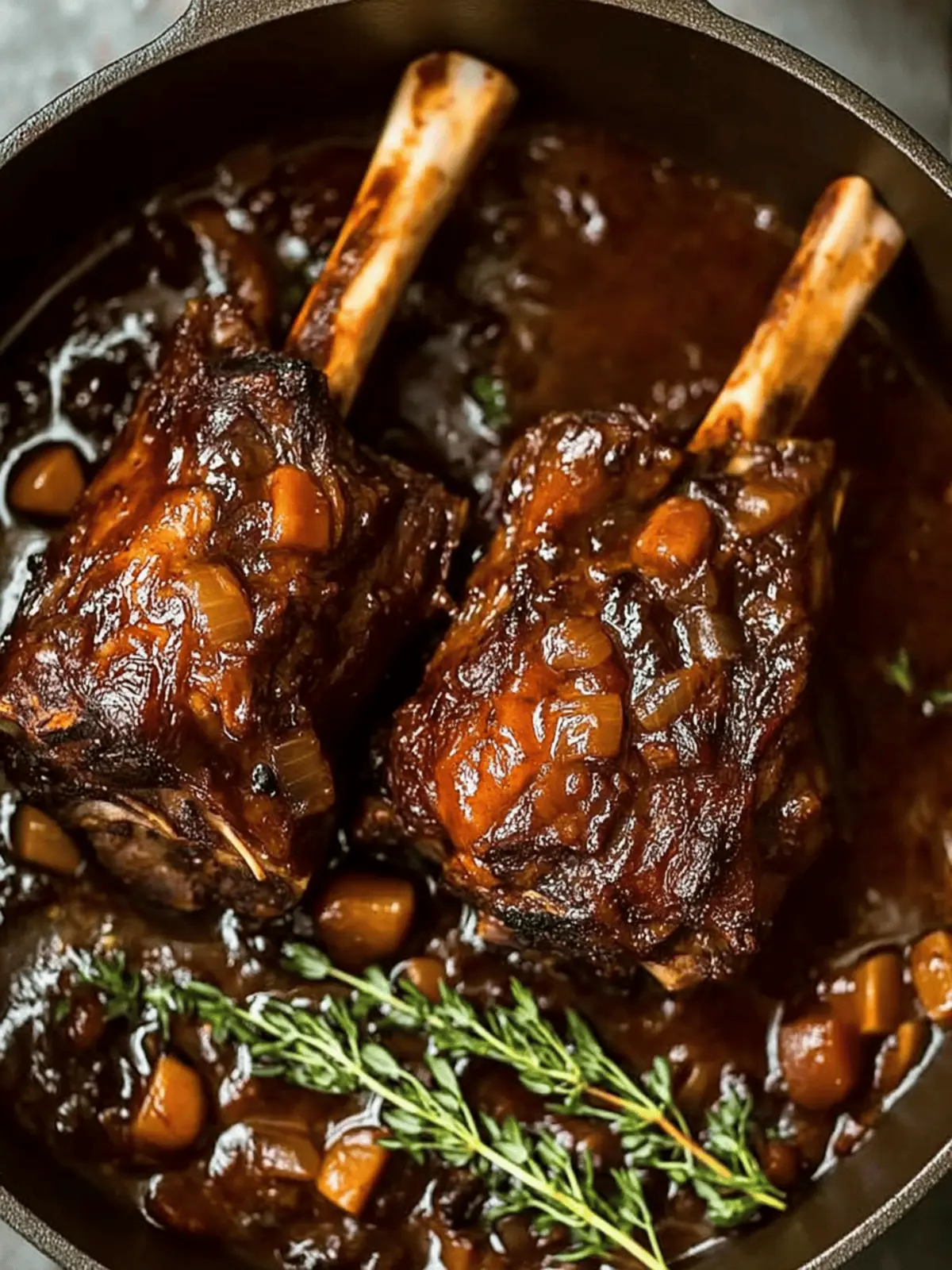 Slow braised lamb shanks
