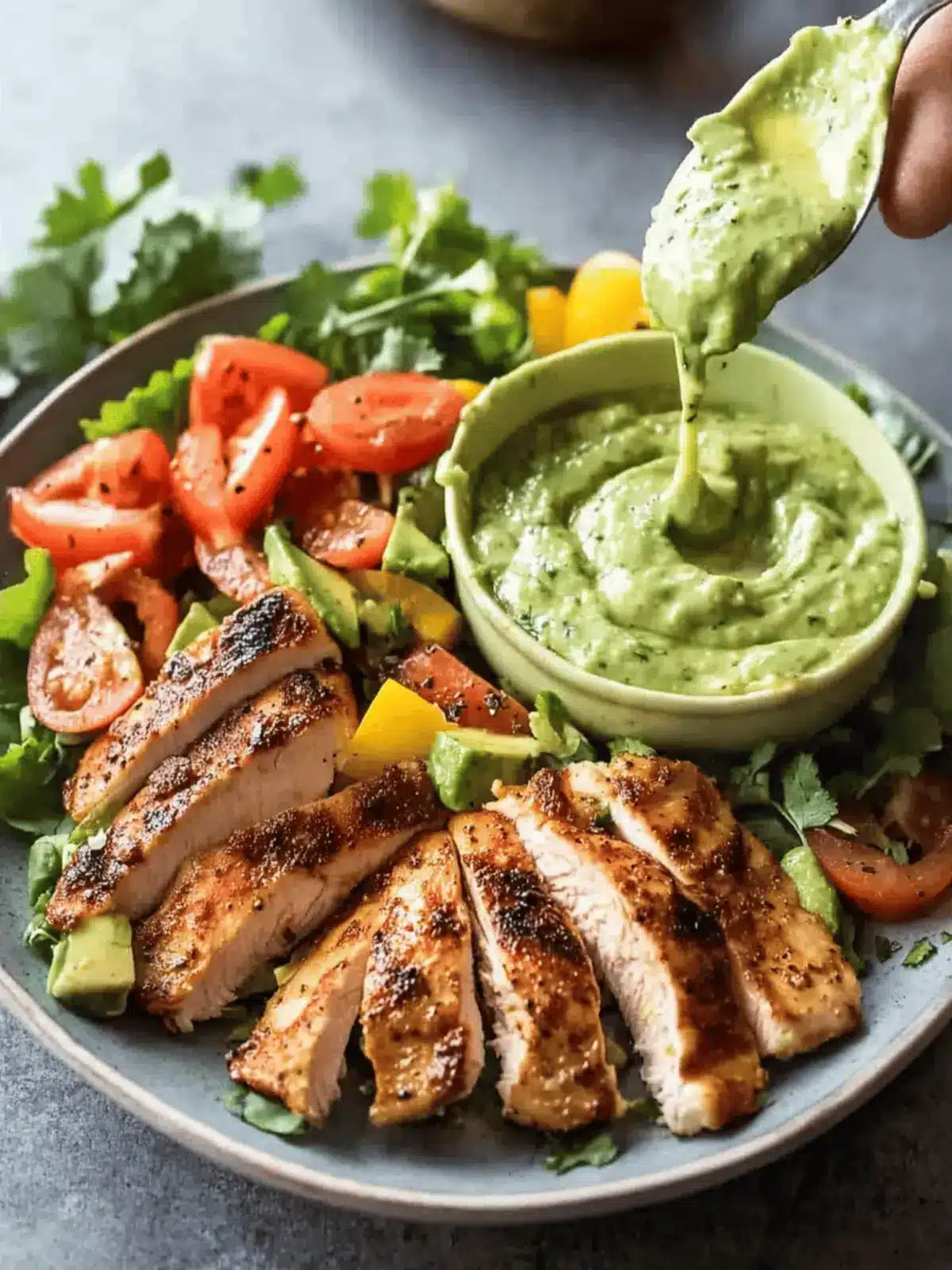 Chicken Salad with Avocado Dressing