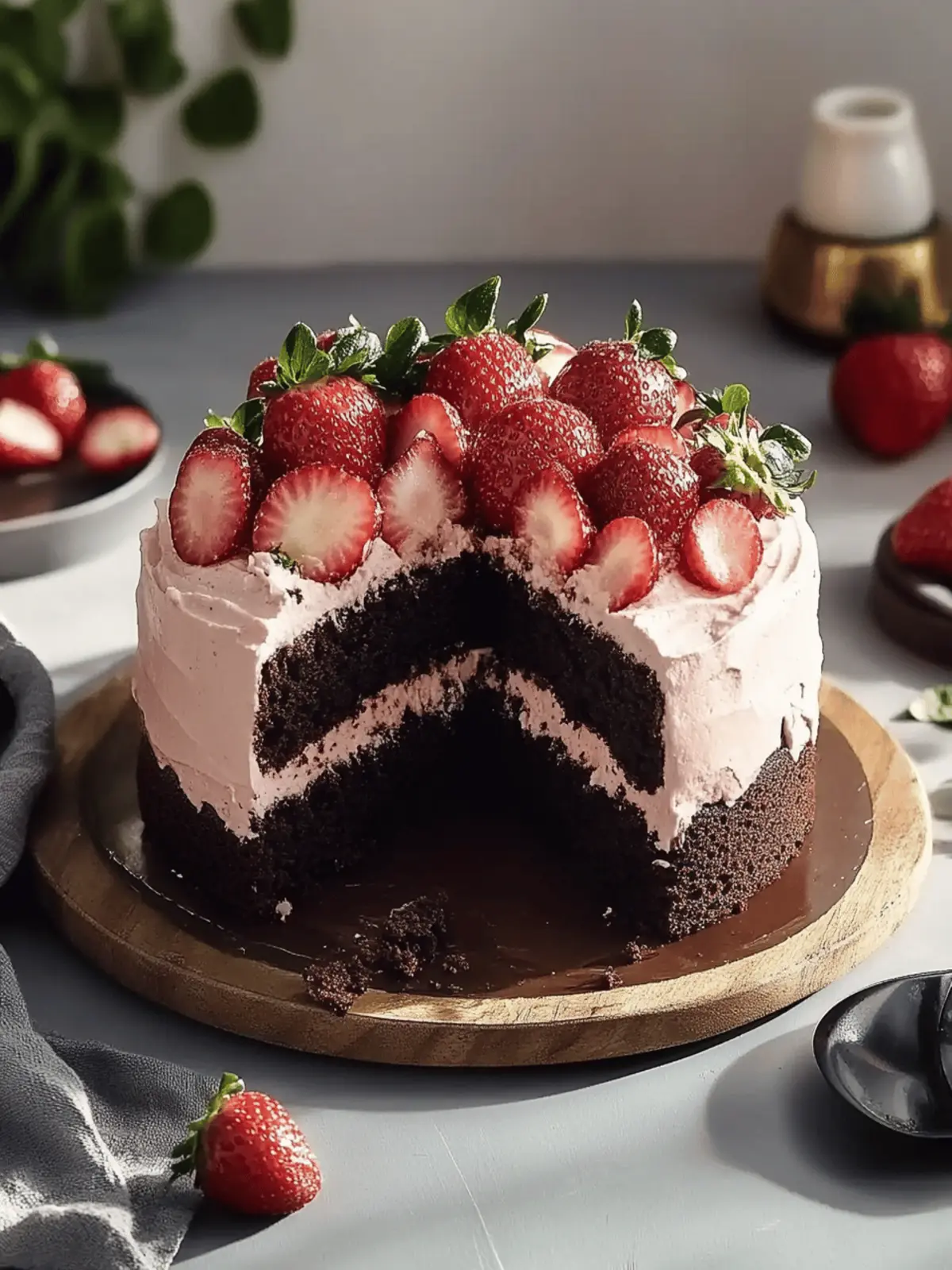 Strawberry Chocolate Cake: A Decadent & Easy Dessert