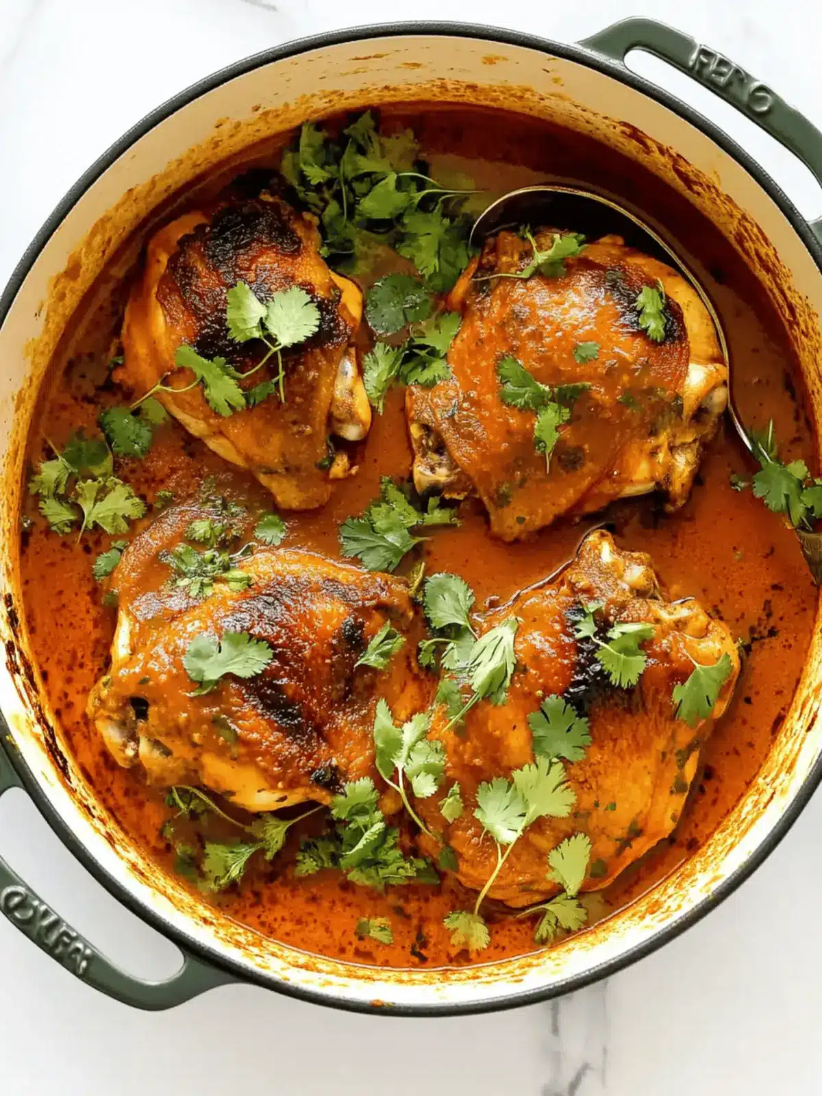 Coconut braised chicken thighs