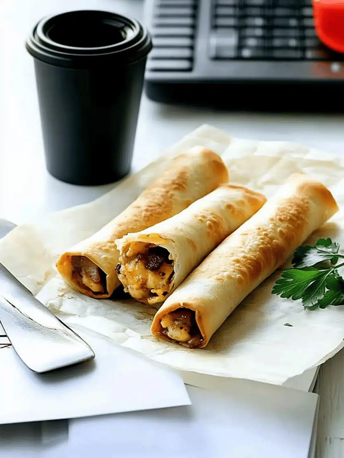 Spicy Italian Breakfast Roll Ups (Breakfast On The Go / Mini Taquitos)
