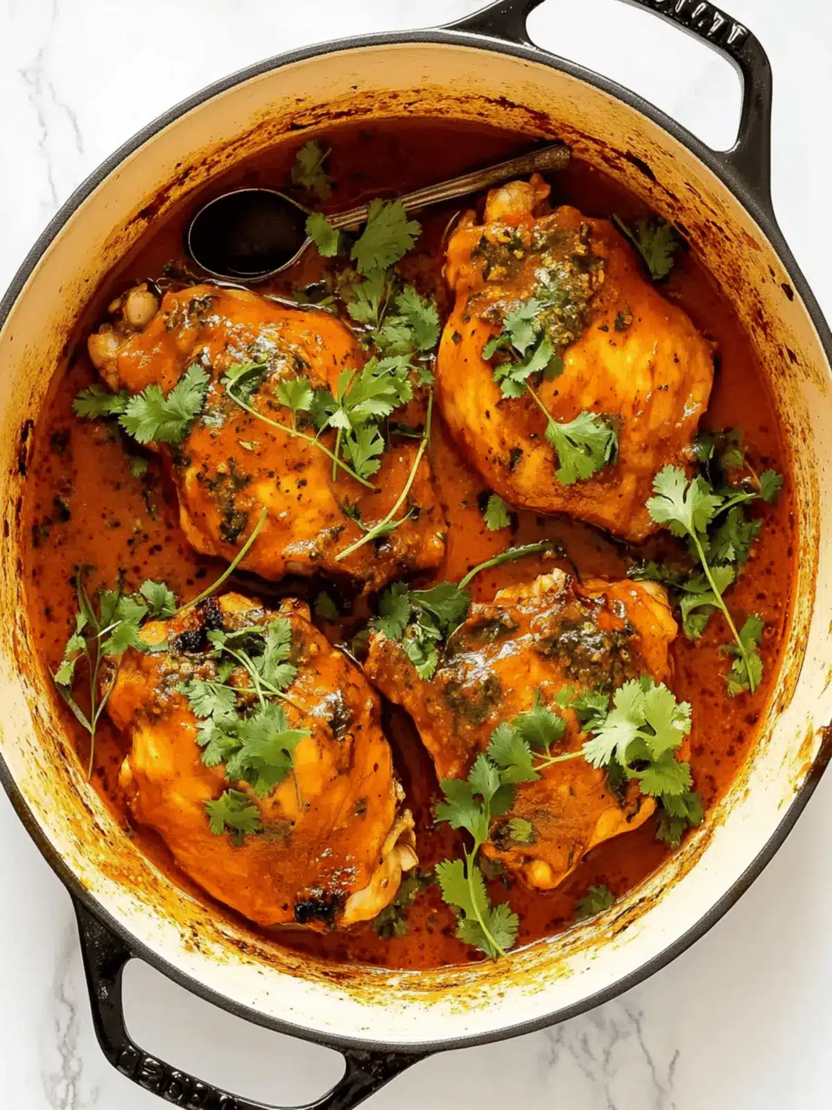 Coconut braised chicken thighs