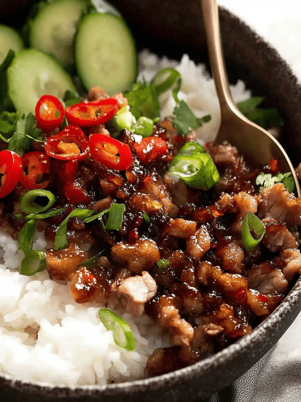 Vietnamese Caramelised Pork Bowls