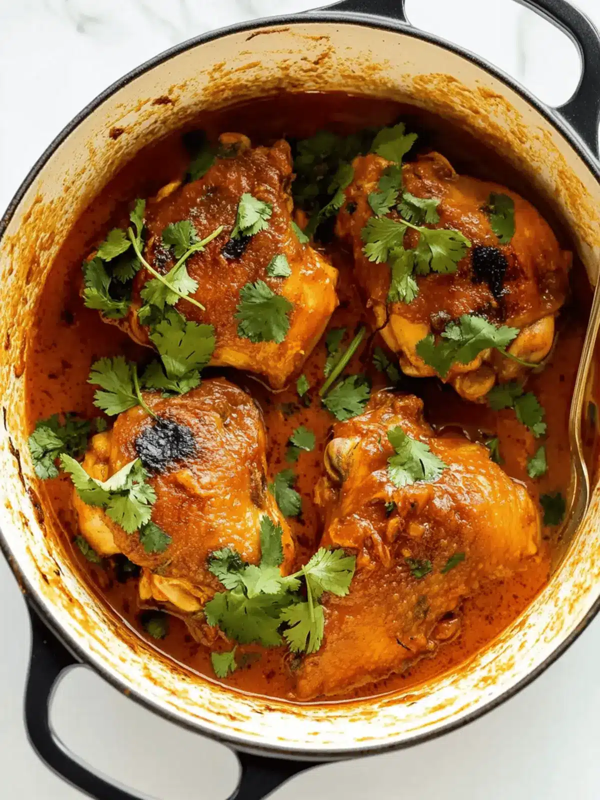 Coconut braised chicken thighs
