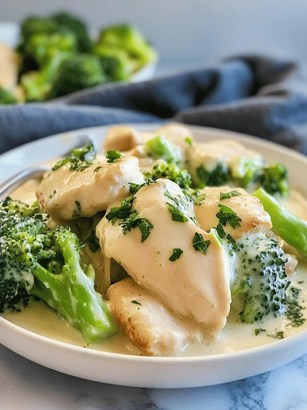 CHICKEN AND BROCCOLI WITH ALFREDO SAUCE (KETO)
