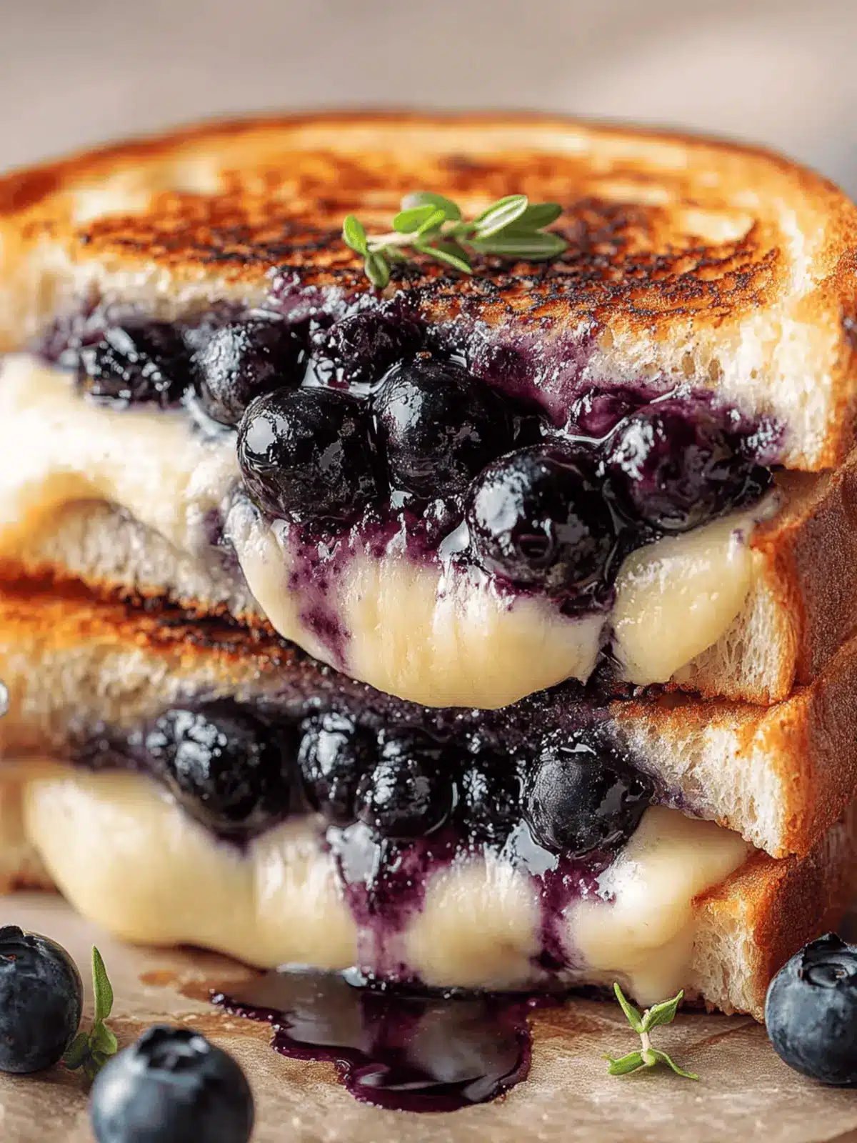 Blueberry Brie Grilled Cheese