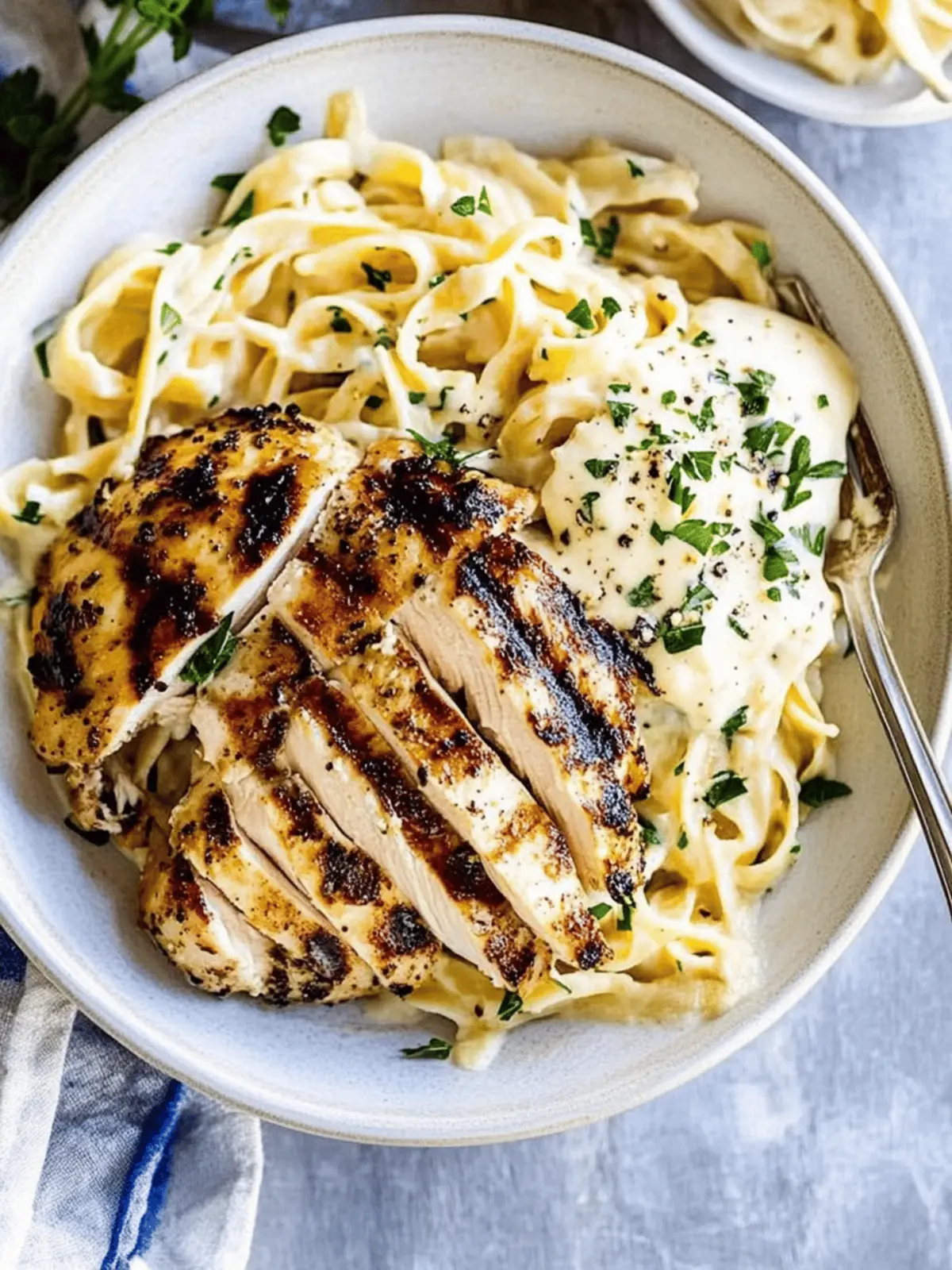 Grilled Chicken Alfredo