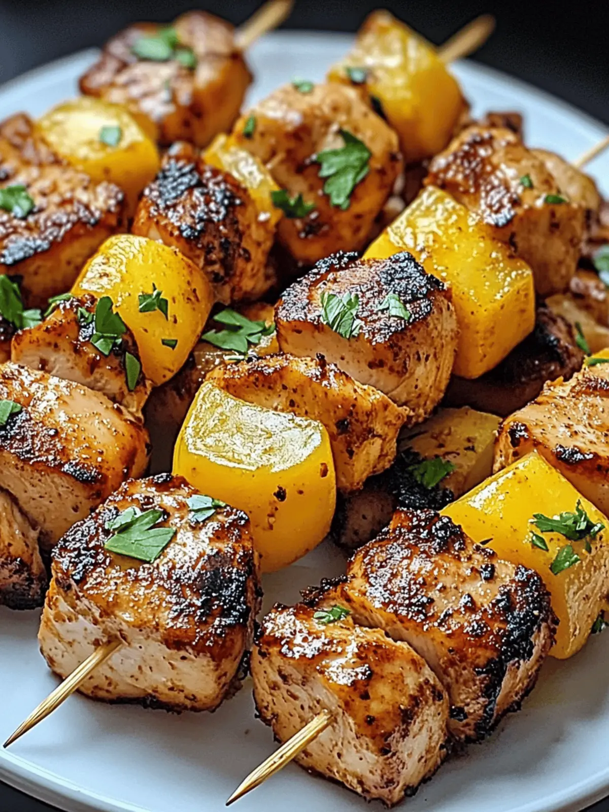 Al Pastor-Style Chicken Skewers